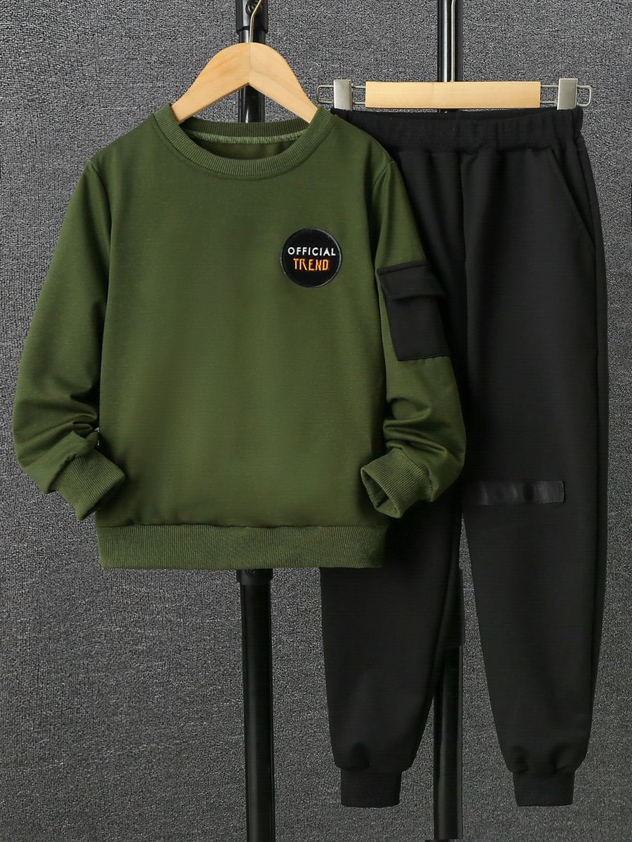 Well Tailored Up & Down Jogger - Green & Black