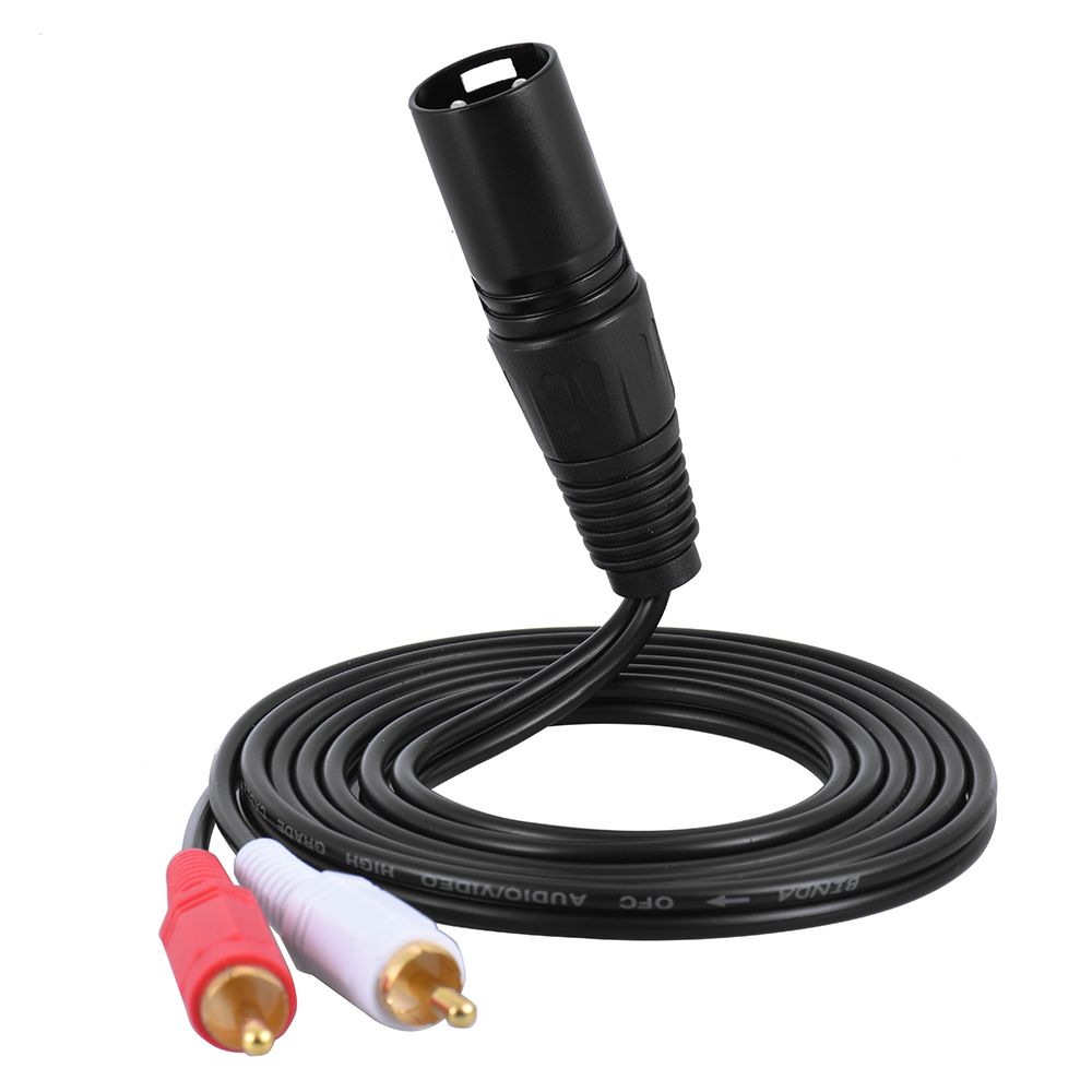 1.5m/ 5ft Stereo Audio Splitter Patch Y Cable Cord 1 XLR