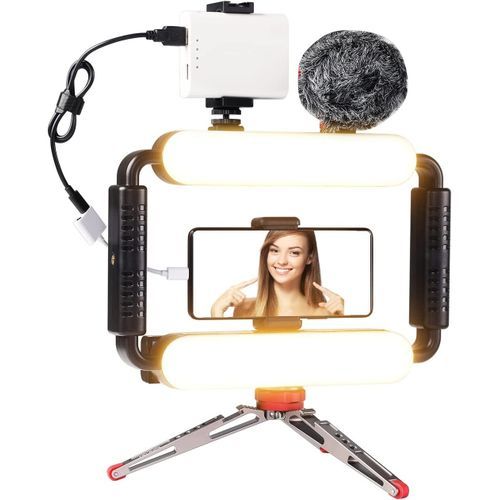 GVM Gimbal Stabilizer Phone Video Light Kit For IPhone