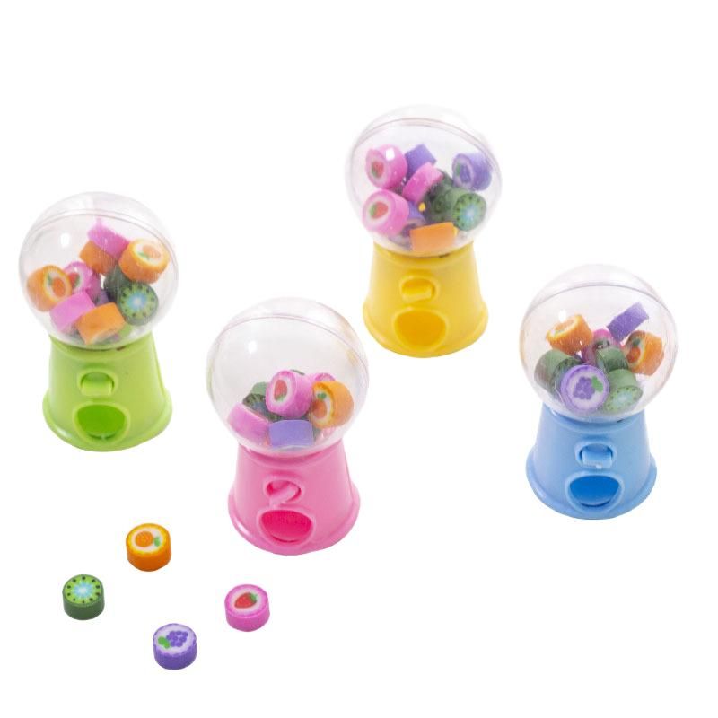 Mini Fruit Gashapon Eraser Machine Eraser Dispenser Kids Stationary School Supplies Children Gift