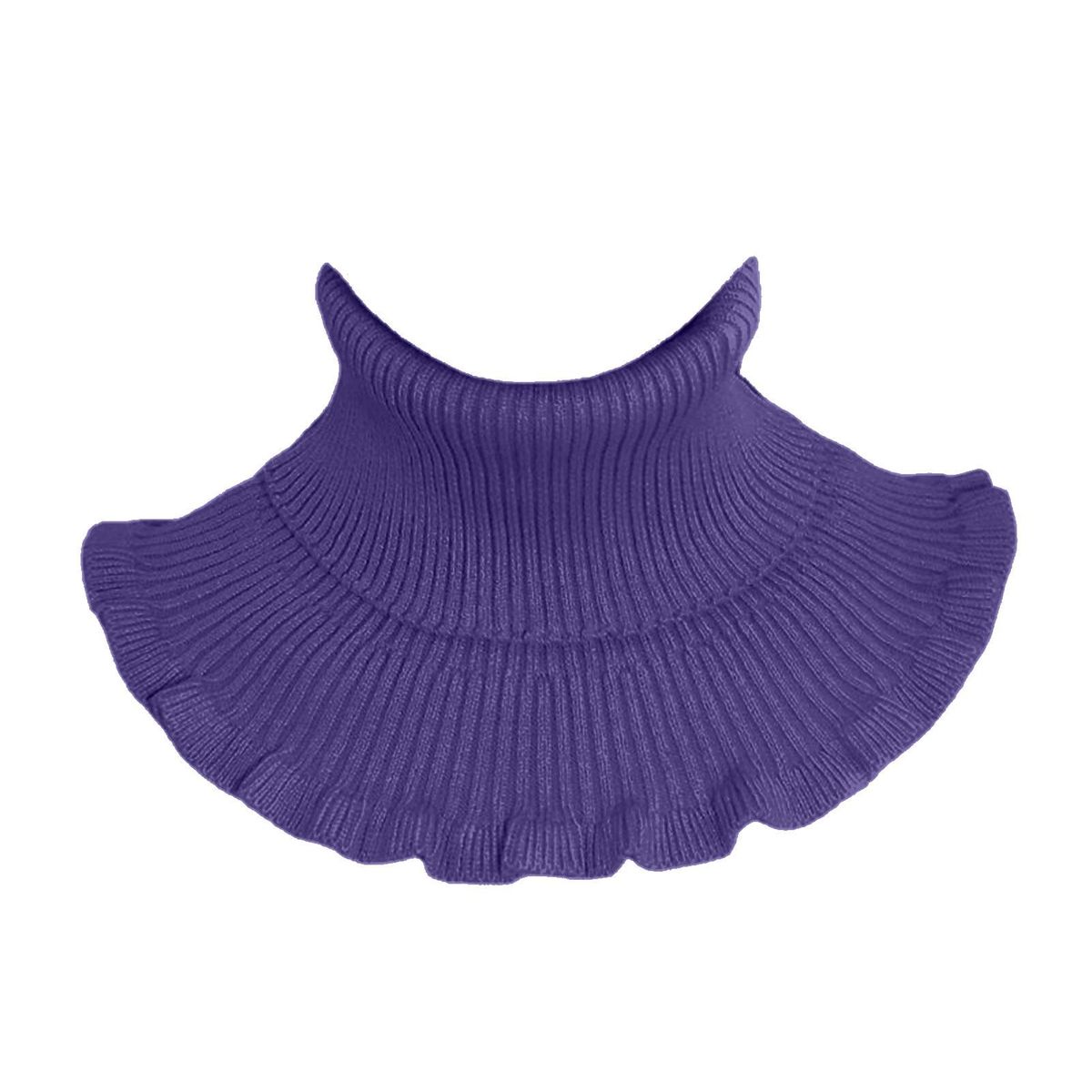 Women Winter Turtleneck Collar Solid Color-Dark Purple