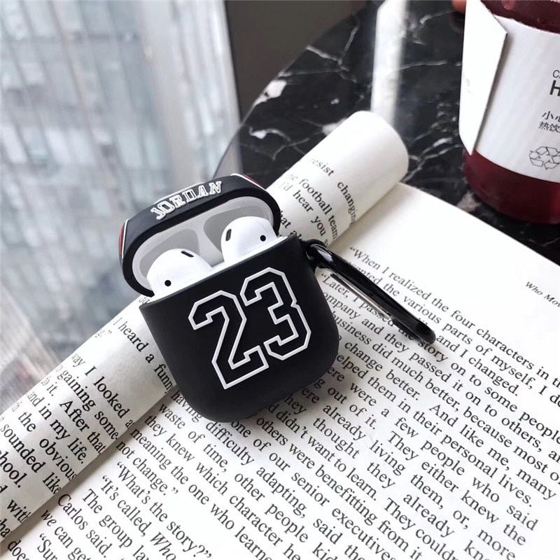 Chicago Bull 23 Jordan Soft Silicone Earphone Case For AirPods 2 Protection Wireless Bluetooth Headset Cover For