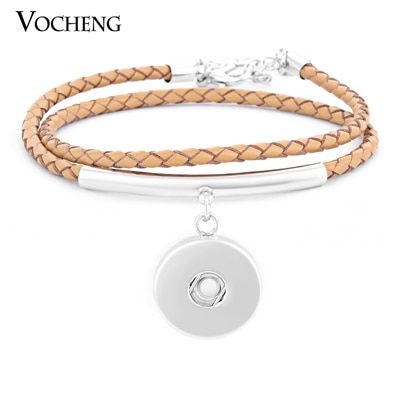 Vocheng 5 Colors Leather Pendant Necklace Bracelet Set Fit 18mm NN-379