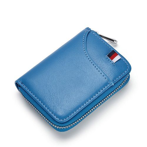 Card Holder,Credit Card And Cash Wallet,PU Leather Card Wallet（Blue）