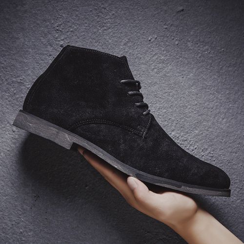 Boots Men High Quality Chelsea Boots Men Handmade Suede Leather Boots Men Shoes Ankle Boot Black