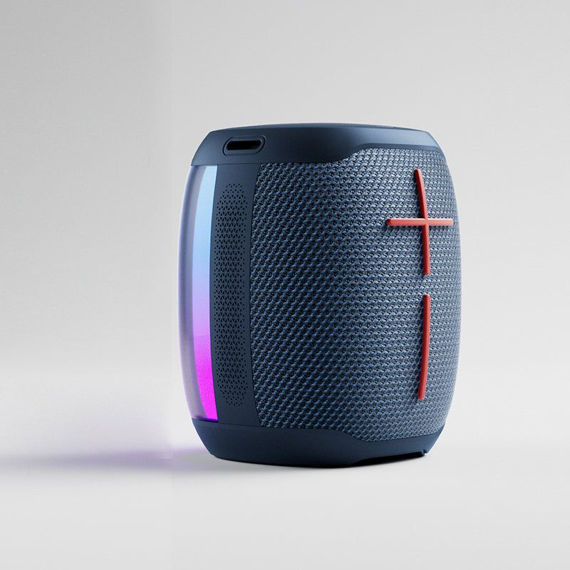 V12S PRO Outdoor Waterproof Dazzling Light Bluetooth Speaker Blue
