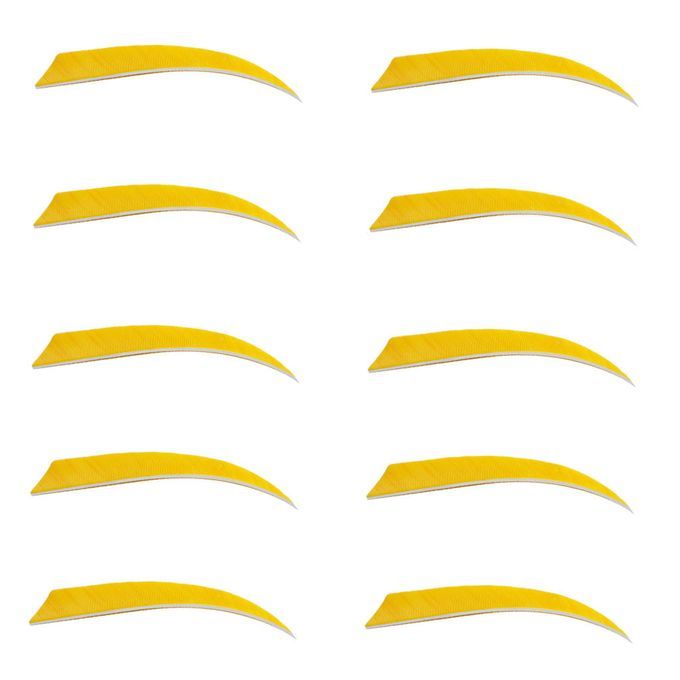 10 Pieces Arrow Fletching Arrow Feathers Fletches  Cut Hunting Yellow