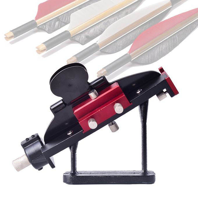 DIY Make Archery Arrow Feather Stick Bonding Tool Adjustable Red