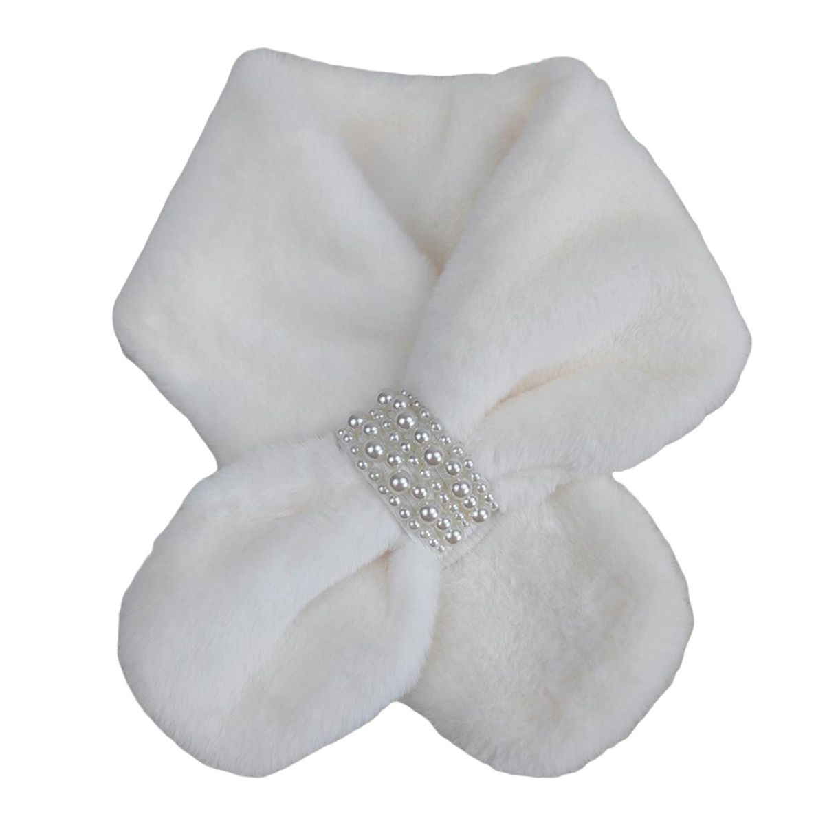 Cross Scarf Cold Winter Female Cross Scarf White