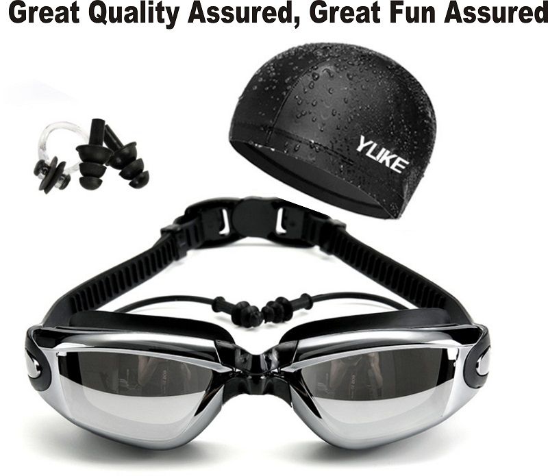 UK HD Waterproof Anti-Fog Glasses Swimming Kit