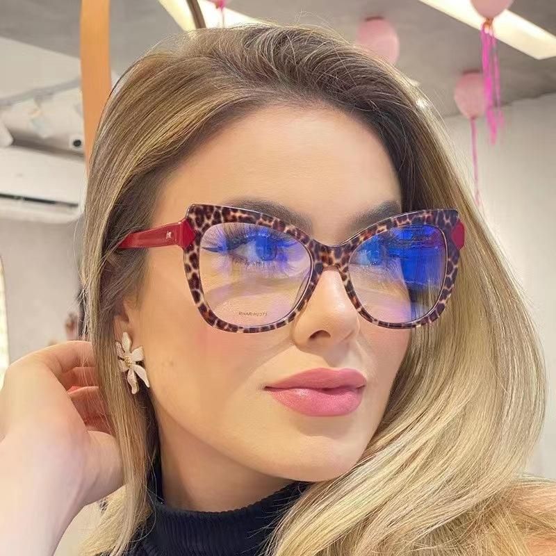Cat's Eye Flat Mirror Anti-blue Light Eyeglasses Frame Simple Glasses