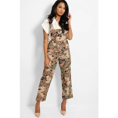 Cotton Blend Dungaree - Camouflage