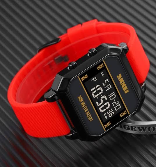 Led Luminous Fashionable Sport Watch Red