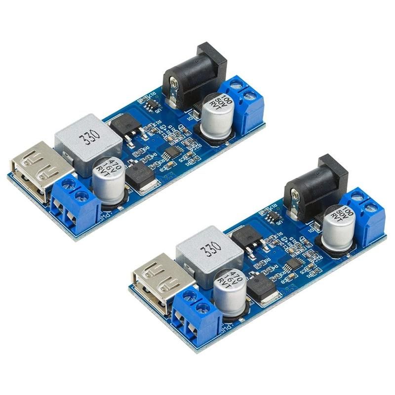 DC 6V 9V 12V 24V to DC 5V 5A Buck Converter Module,9 to 36V Step Down to USB 5V Transformer Dual Output Voltage Regulator