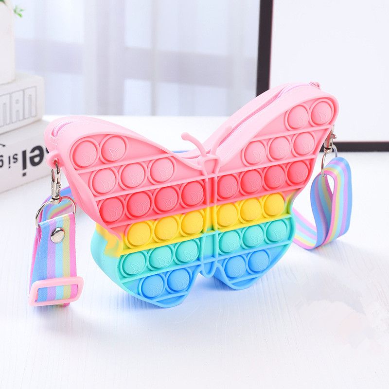 PopIts Fidget Toys Shoulder Bags Butterfly