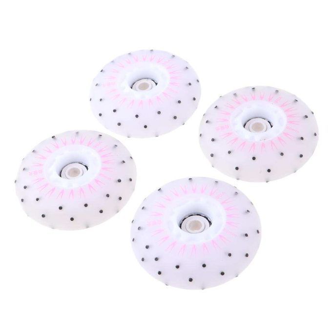 4x Replacement Flash Speed Skating Wheels Light Up Wheels 80mm Pink