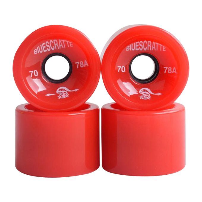 4x Professional Skateboard Wheel 78A Longboard Roller Downspeed Red
