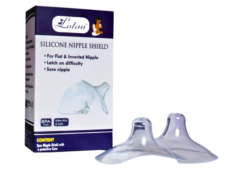 Nipple Shield- For Easy Latch On While Breastfeeding; 2pcs With A Storage Case, Cut-out Design