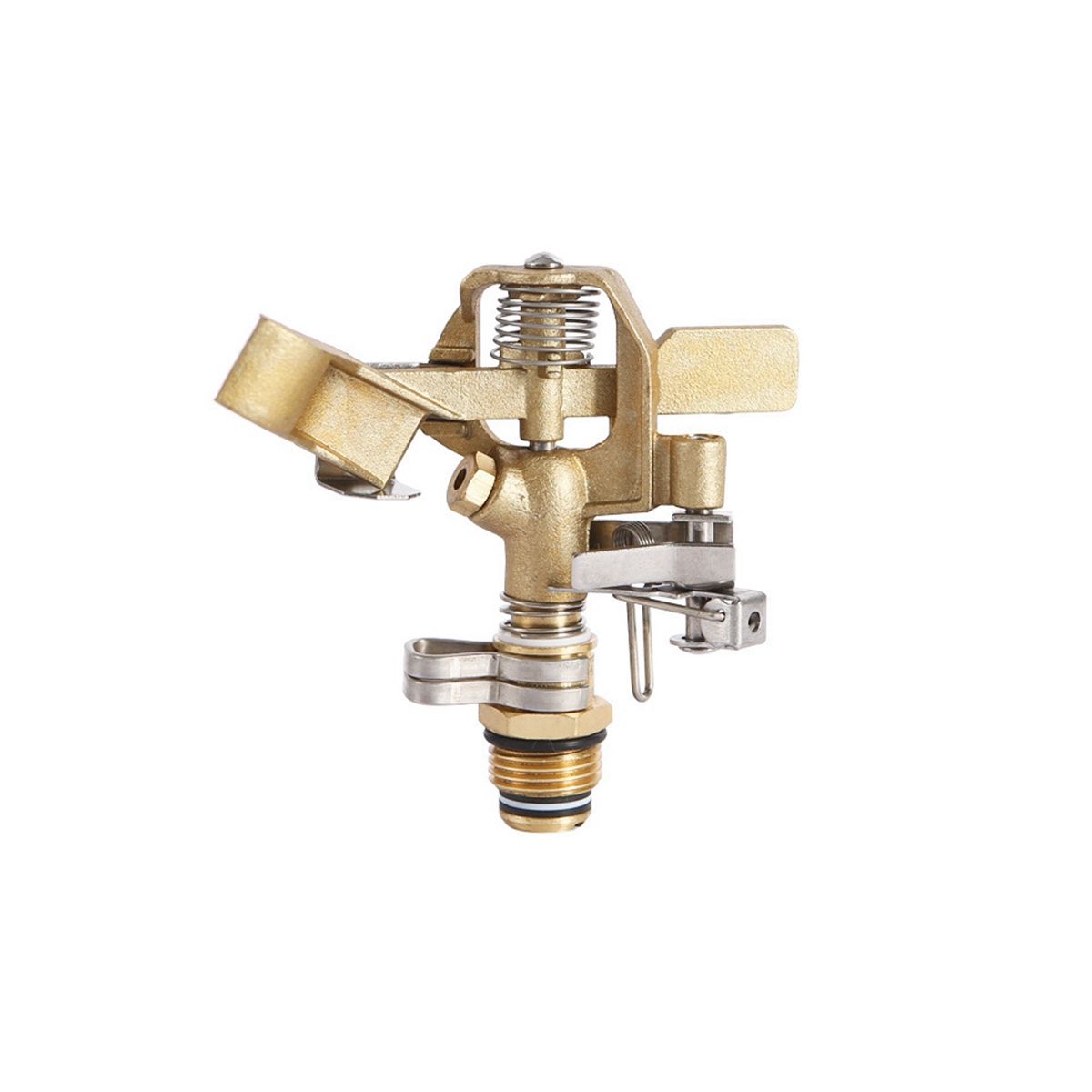 All Copper Rocker Nozzle Brass Impact Sprinkler Head Adjustable 180 Degree Lawn Irrigation Cooling and Dust Removal