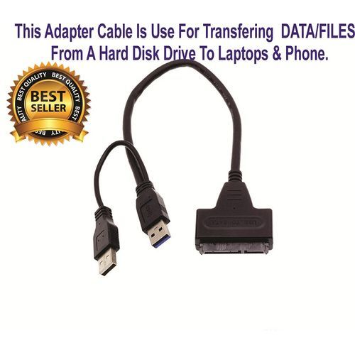 USB 3.0 SATA  Hard Disk/Hard Drive Adapter Cable For 2.5 Inch SSD & HDD With Support UASP For Laptop, Phones.Black