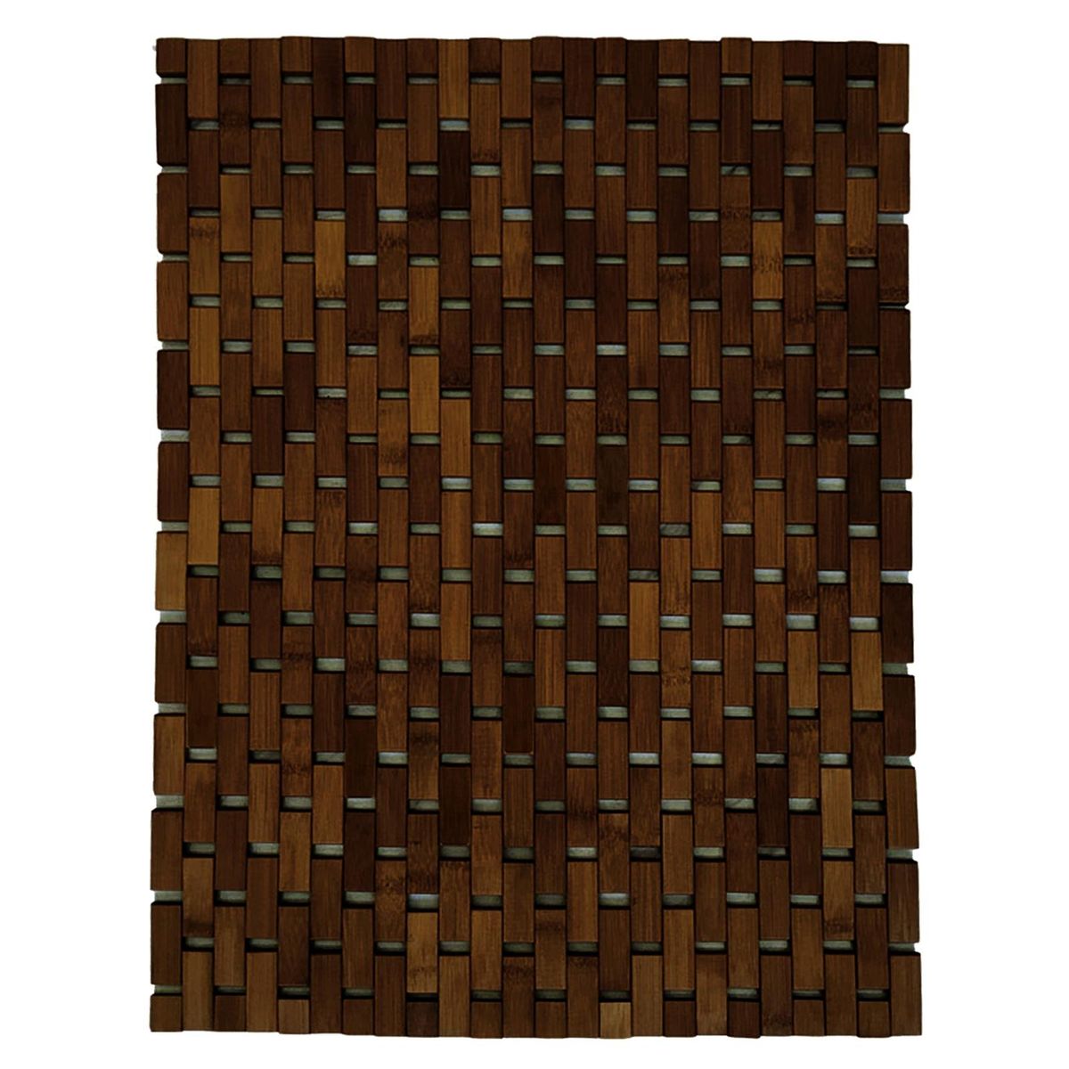 Bamboo Bath Mat Nature Wood SPA Kitchen Bathtub Rug Pad Ebony