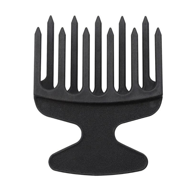 Wide Tooth Afro Hair Pick Comb Detangle  Braid Hairbrush Oil for Head Fork To