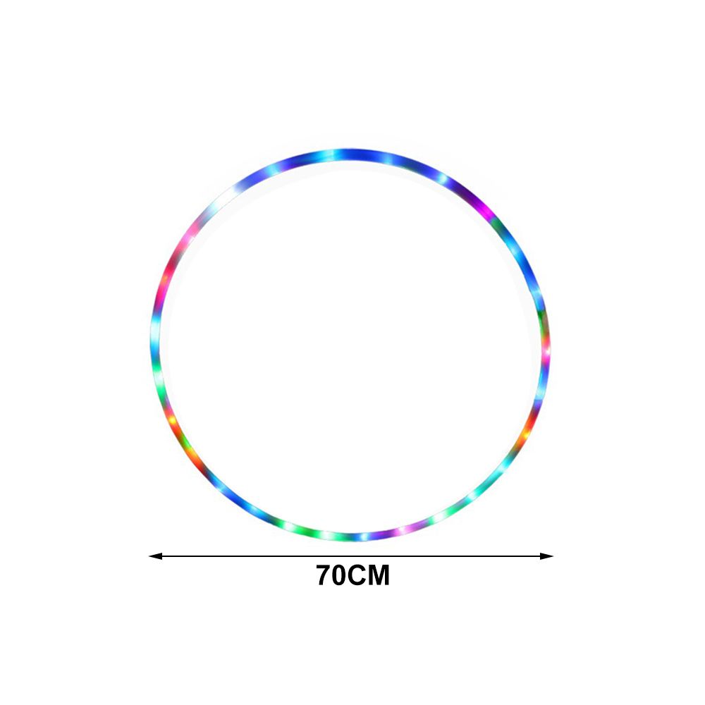 LED Colorful Fitness Circle Sport Hoop Loose Weight Home Indoor Removable-16 Lights