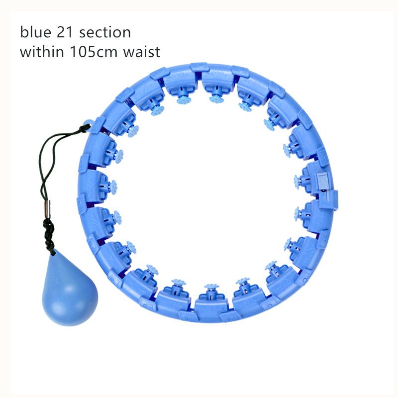 Drop Adjustable Waist Training Ring Belly Trainer Abdominal Weight Sport Hoop Yoga-21 Blue