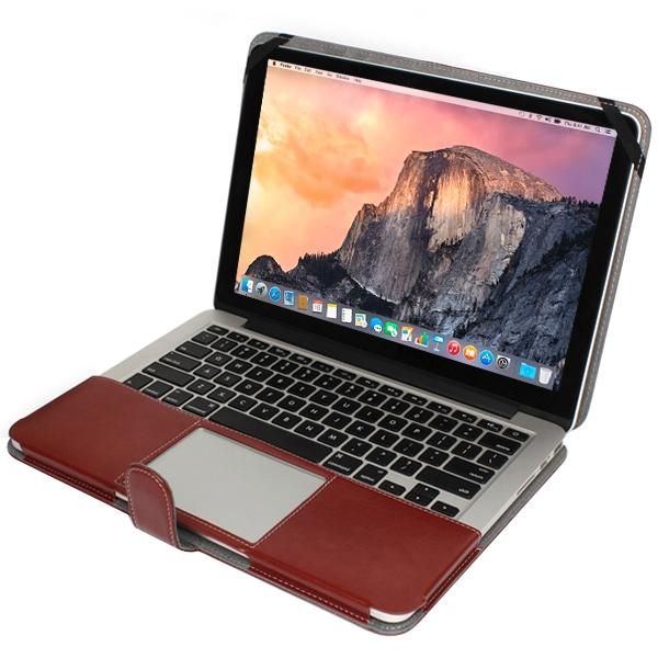 Leather Case With Snap Fastener For 13.3 Inch MacBook Pro