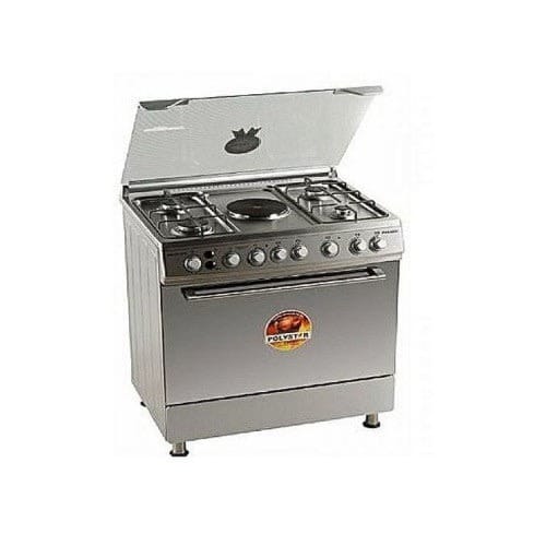 4 Gas Burner + 1 Electric Hot Plate With Oven Grill Cooker