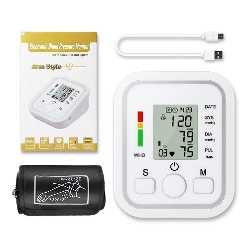 Digital Blood Pressure Monitor Meter BP Heartbeat Test + Usb Battery