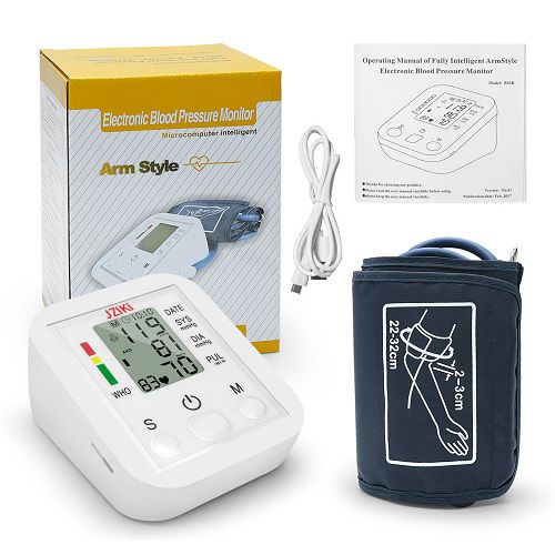 Blood Pressure Monitor Bp Arm Health Monitor + USB Cable