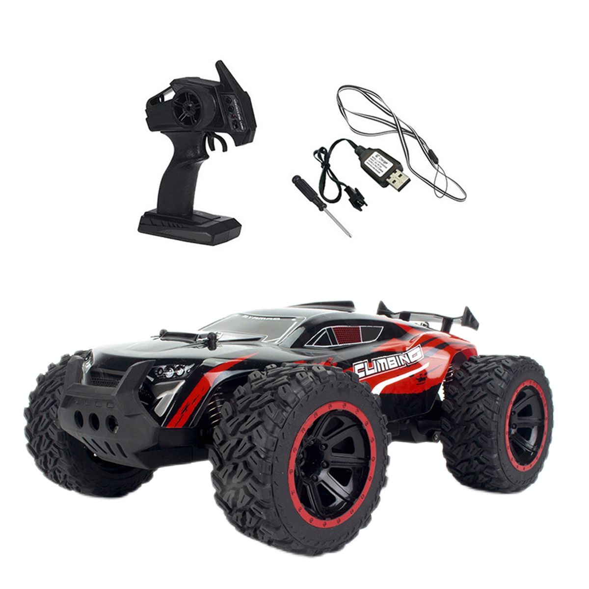 1 Set Car Toy Model Off-Road Racing Vehicle Toy RC Crawler Car Red