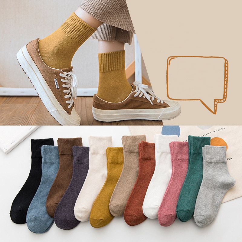 Women Cotton Socks,Casual Autumn Winter Socks 12 Pairs