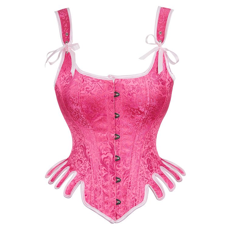 Corset Barbie Pink Retro U-neck Court Corset Waist