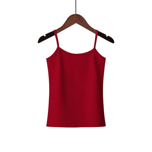 (Wine Red)2021 Spring Summer Tank Tops Women Sleeveless Plus Size T Shirt Ladies Vest Singlets Camisole Cotton Ladies Vest 16 Colors 3XL WAR
