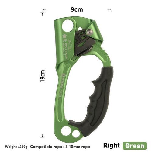 Outdoor Rock Climbing SRT Professional Hand Ascender Device Mountaineer Handle Ascender Left Hand Right Hand Climbing Rope Tools