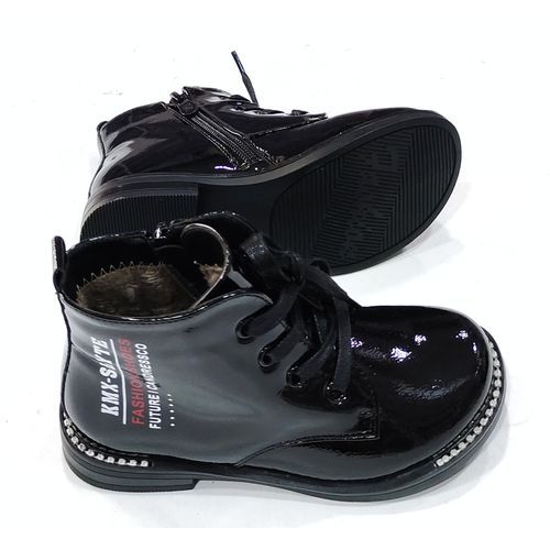 Boy's Girl's Ankle Lace-Up Boot - Black