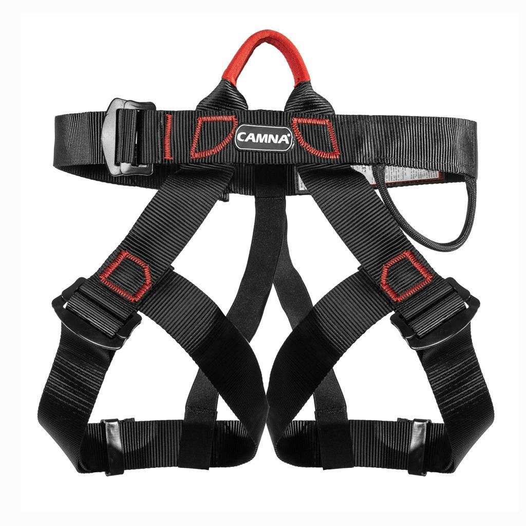 Professional Safety Rock Tree Climbing Rappelling Harness Seat Black