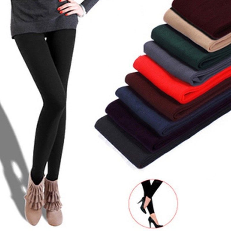 4pcs Autumn Winter Women Warm Leggings Stretch Pants Trample