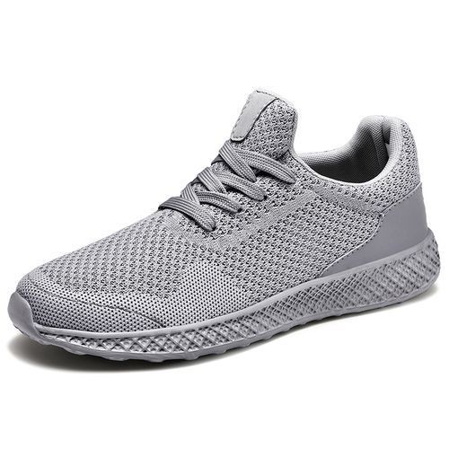 Big Size Light Air Mesh Sneakers Sports Shoes-Grey