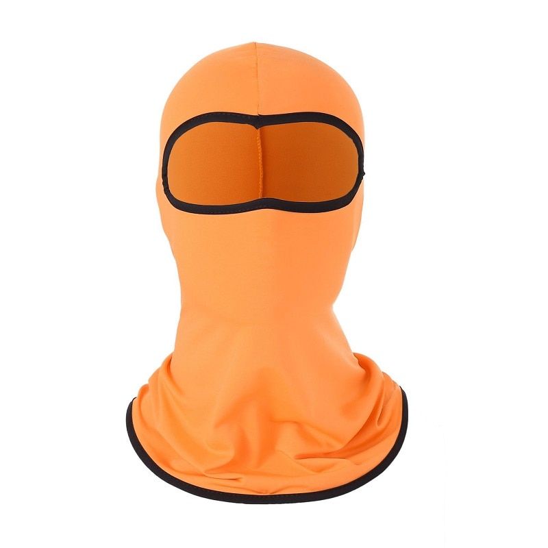 Summer Cooling One Hole Face Mask Headgear UV Protector Motor Ski Scarf Men Women Balaclava Orange