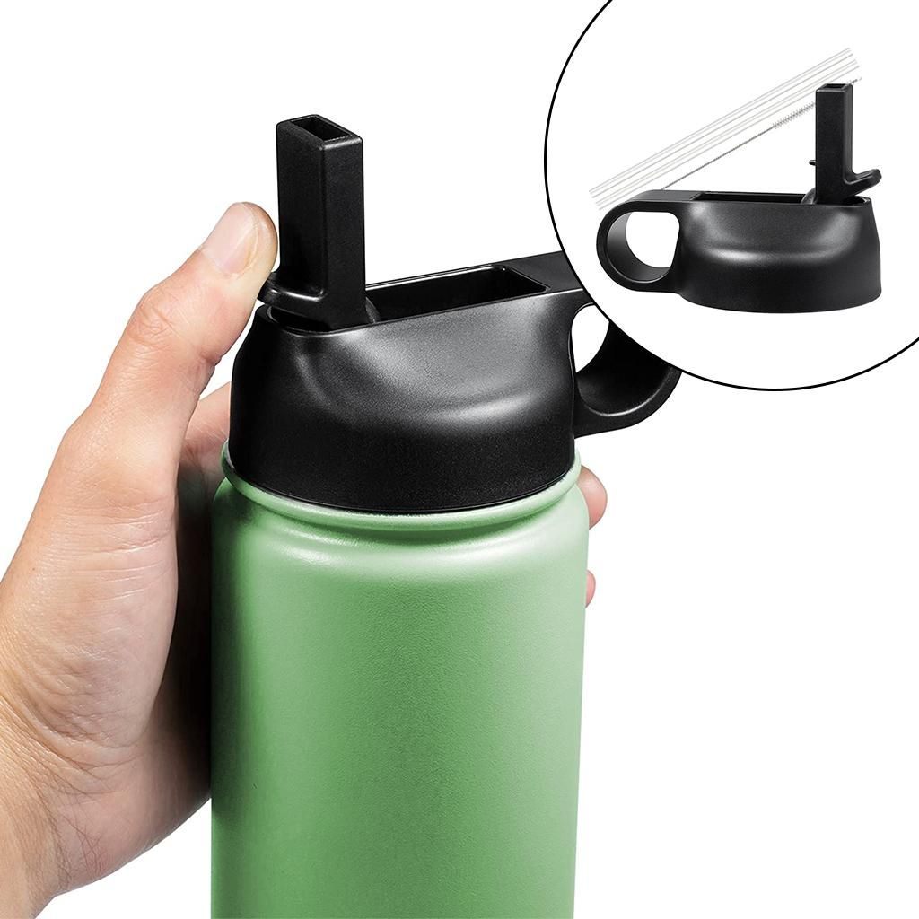 4PCS Straw Lid For Wide Mouth 12-64oz Water Bottle Drinkware