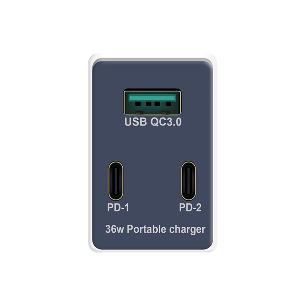 WLX-X3 3 Port USB+Type-C Charger Dual PD+QC3.0 Adapter Quick