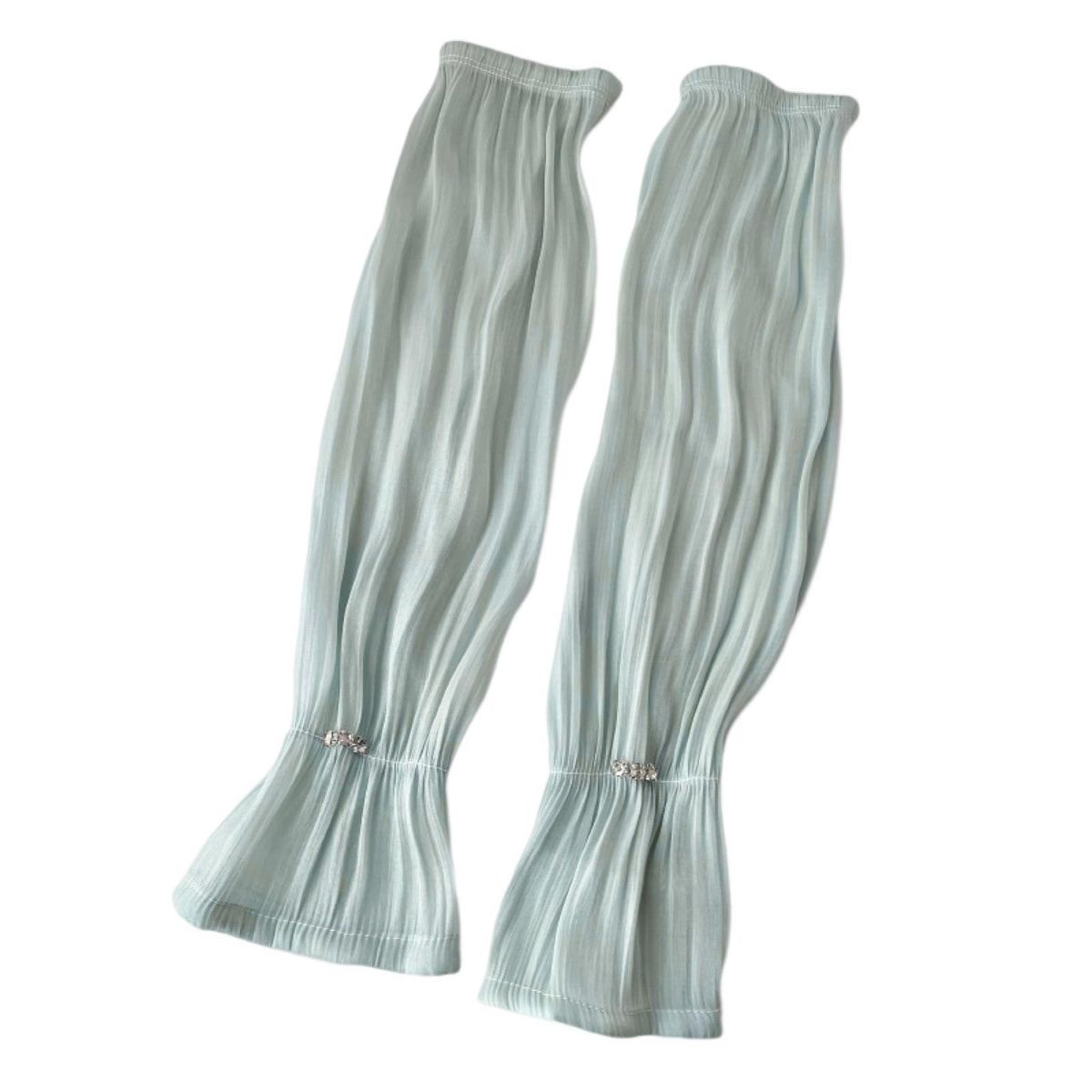 1 Pair Sports Arm Sleeves Outdoor Driving Loose Arm Covers Green