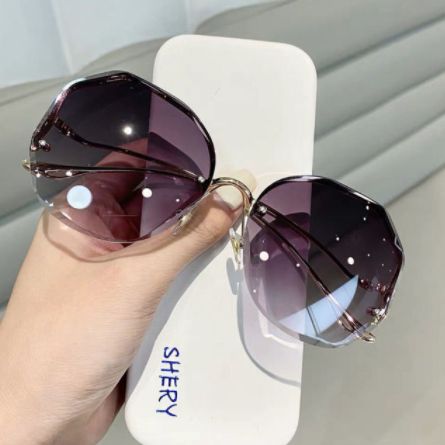 Irregular Round Sunglasses Women Brand Designer Gradient