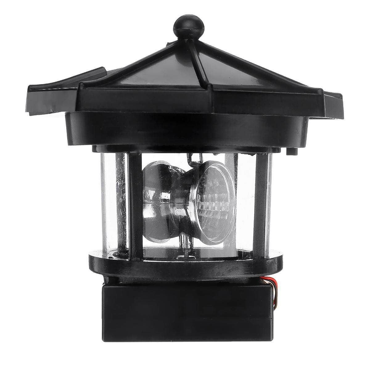Solar Powered LED Rotating Lighthouse Light Garden Lawn Lamp Yard Outdoor Decor