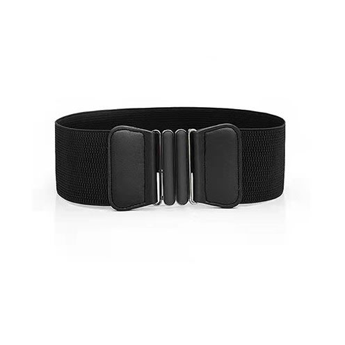 Women Waist Belt With Metal Buckle - Black