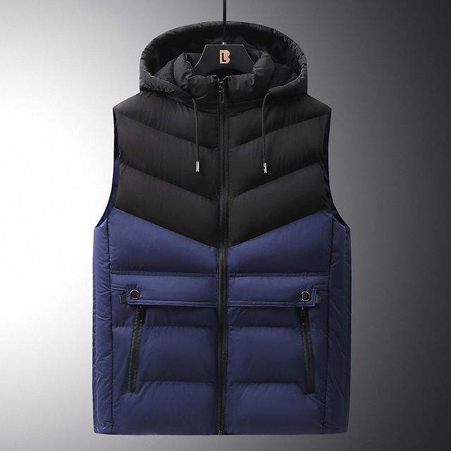 Vest Jacket Men Cotton Padded Puffer Jacket Men Autumn S Sleeveless Jacket