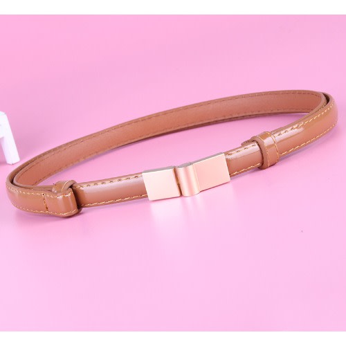Slim Bar Belt - Brown